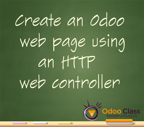 Create an Odoo web page using a HTTP web controller